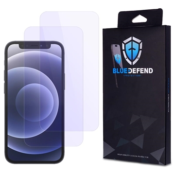 Protezione dello schermo in vetro temperato BlueDefend Anti-Blue Light per iPhone 12 - 2 pz.