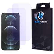 Protezione dello schermo in vetro temperato BlueDefend Anti-Blue Light per iPhone 12 Pro - 2 pz.