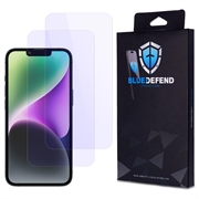 Protezione dello schermo in vetro temperato BlueDefend Anti-Blue Light per iPhone 14 - 2 pz.