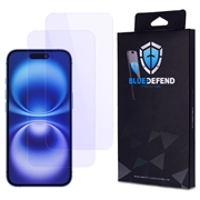 Protezione dello schermo in vetro temperato BlueDefend Anti-Blue Light per iPhone 16 - 2 pz.