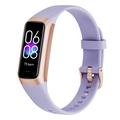 C60 1.1 pollici impermeabile Smart Watch frequenza cardiaca sangue ossigeno Monitor temperatura corporea rilevamento Fitness Tracker Sport Smart Wristband - Light Purple