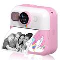 CP02 Fotocamera digitale HD per bambini con stampante termica e scheda TF da 32 G - Rosa