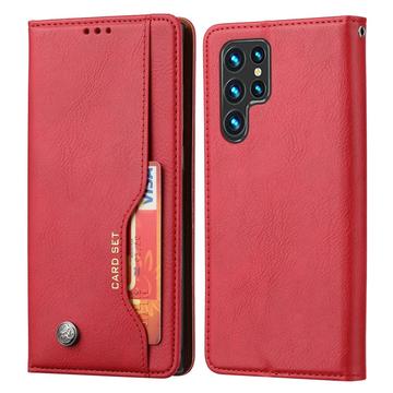 Custodia a Portafoglio Serie Card Set per Samsung Galaxy S24 Ultra - Rossa