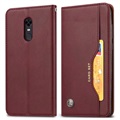 Custodia a Portafoglio per OnePlus 6T - Serie Card Set - Vino Rosso