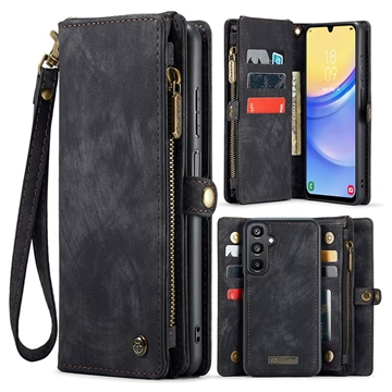 Custodia a portafoglio multifunzionale 2 in 1 Caseme 008 per Samsung Galaxy A16 5G - Nera