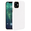 Custodia in Plastica Rivestita per iPhone 11 - Coccodrillo - Bianca