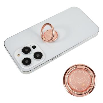 Compass Design Cell Phone Ring Holder Supporto per dito Cavalletto Supporto per impugnatura in metallo - Rosa