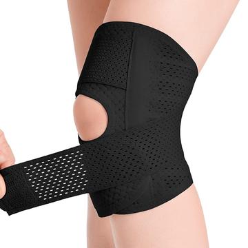 Ginocchiere a compressione per lo sport - Corsa e basket - L - Nero