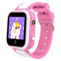 Orologio intelligente per bambini DH9S con GPS e SOS - Videochiamata 4G e fotocamera, lingue danese, norvegese, svedese e finlandese - Rosa