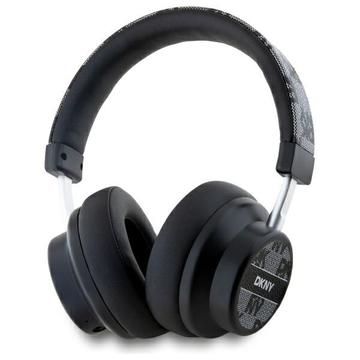 Cuffie wireless over-ear con motivo a scacchi DKNY - Nero