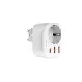 Presa di corrente Devia 20W - USB-C, 2x porte USB-A, 3A - Bianco