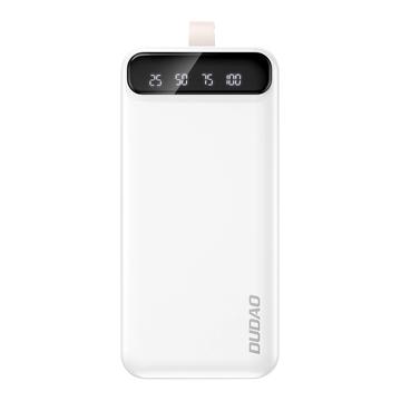 Dudao K8s+ Banca di energia 30000mAh - 2x USB / USB-C, luce LED - Bianco