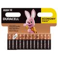 Pile alcaline Duracell Basic LR03/AAA - 12 pezzi.