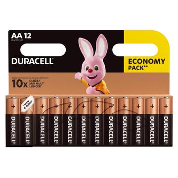 Pile alcaline Duracell Basic LR6/AA - 12 pezzi.