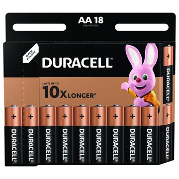 Pile alcaline Duracell Basic LR6/AA - 18 pezzi.