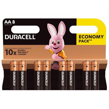 Pile Duracell DuraLock C&B LR6/AA - 8 pezzi.