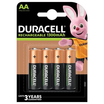 Duracell Recharge R6/AA Batterie ricaricabili 1300mAh - 4 pezzi.