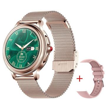 Elegante Smarwatch CF96 da donna con due cinturini - Oro