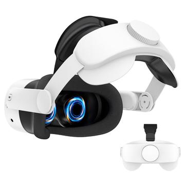 Fascia ergonomica per Meta Quest 3S - Fascia VR ribaltabile a 360 gradi - Bianco