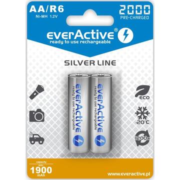 EverActive Silver Line EVHRL6-2000 Batterie AA ricaricabili 2000mAh - 2 pezzi.