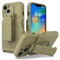 Custodia Ibrida iPhone 14 Plus con Clip Cintura Serie Explorer - Verde Militare