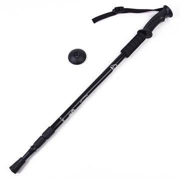 Bastone da trekking allungabile a 3 sezioni - 135cm - Nero