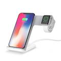 F11 2-in-1 Mobile Phone Smart Watch Wireless Charging Stand Qi Wireless Fast Charger per iPhone Samsung Apple Watch