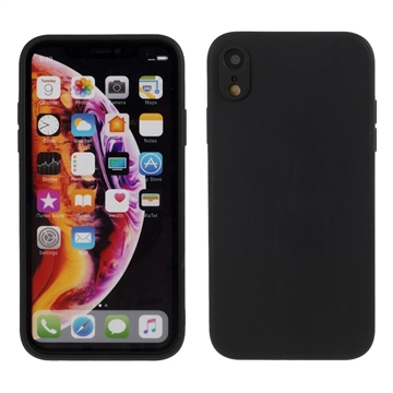 Custodia in silicone per iPhone XR - Flessibile e opaca - Nera