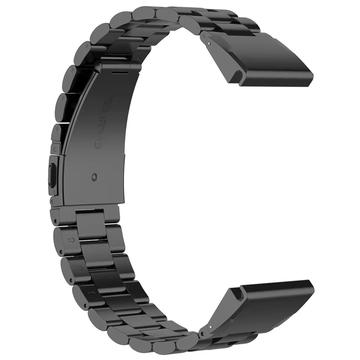 Garmin QuickFit 26mm / Garmin Fenix 7X / 7X Pro / 6X cinturino in acciaio inossidabile con 3 perline - Nero