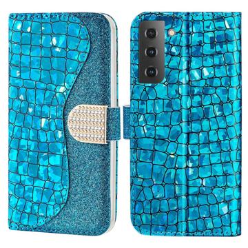 Custodia a Portafoglio Serie Croco Bling per Samsung Galaxy S23 5G