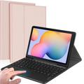 Per tastiera Bluetooth Samsung Galaxy Tab S6 Lite 2020/2022/2024 con touchpad, custodia in pelle PU con portapenne - rosa