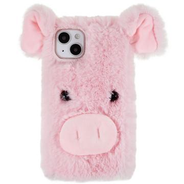 Custodia ibrida Fluffy Plush per iPhone 14 Plus