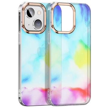 Custodia Ibrida Watercolor Glitter per iPhone 14 Plus