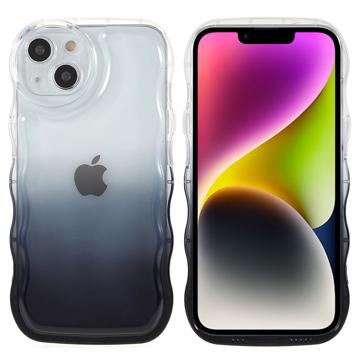 Custodia in TPU Wavy Edge Gradient per iPhone 14 Plus - Nera