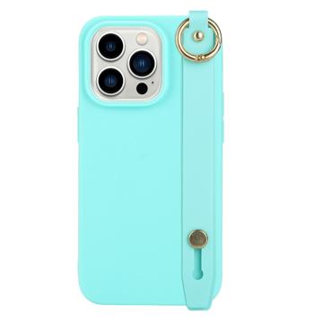 Custodia in TPU con Cinturino Candy Color per iPhone 14 Pro Max - Baby Blu