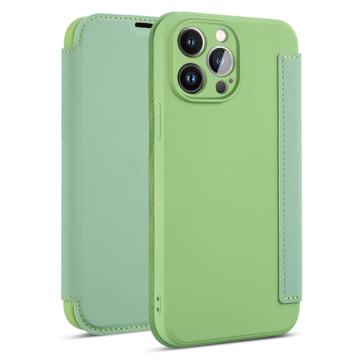 Custodia Flip Stile Sottile per iPhone 14 Pro Max - Verde Chiara