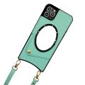 Custodia Rivestita Fish Tail con Specchio per iPhone 14 Pro Max - Verde