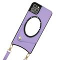 Custodia Rivestita Fish Tail con Specchio per iPhone 14 Pro Max - Viola