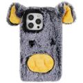 Custodia ibrida Fluffy Plush per iPhone 14 Pro