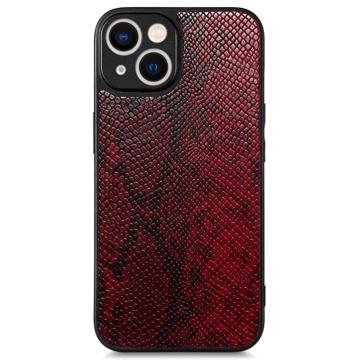 Custodia Rivestita Snake per iPhone 14 - Rossa