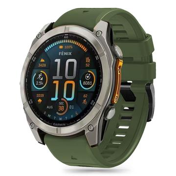 Cinturino in silicone Tech-Protect per Garmin Fenix 5X/5X Plus/6X/6X Pro/7X/8 - 51mm - Verde militare