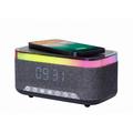 Gembird Sveglia digitale con luci RGB, ricarica wireless 15W