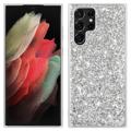 Custodia ibrida per Samsung Galaxy S23 Ultra 5G serie Glitter - Argento