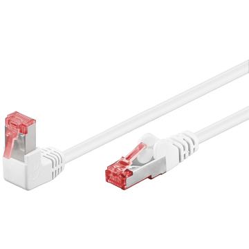 Goobay Cavo di rete angolato CAT 6 S/FTP PiMF - 1m - Bianco