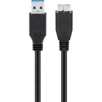 Goobay Cavo Micro USB-B - USB 3.0 - 0,5 m - Nero