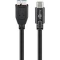 Goobay Cavo USB-C - USB-C/Micro USB 3.0 - 0,6 m - Nero