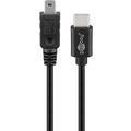 Goobay Cavo da USB-C a Mini USB-B - 0,5 m, USB 2.0 - Nero