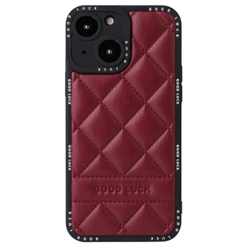 Custodia Ibrida Good Luck Rhombic Grid per iPhone 14 Plus