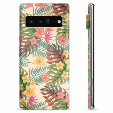 Custodia in TPU per Google Pixel 6 Pro - Fiori rosa