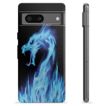 Google Pixel 7 Custodia TPU - Drago di Fuoco Blu